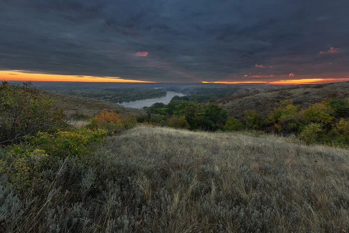 The sky was already breathing autumn... - My, Steppe, Rostov region, Seversky Donets, Landscape, The photo