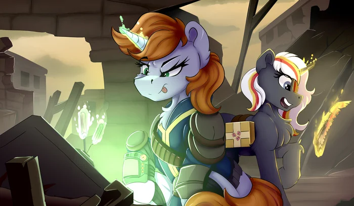 Pipp and Velvet - My little pony, Littlepip, Velvet remedy, Fallout: Equestria