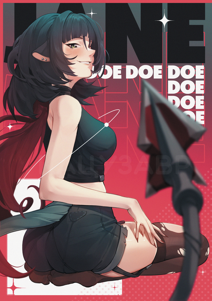 Jane Doe art , , Jane Doe (zzz), Zenless Zone Zero, , Anime Art