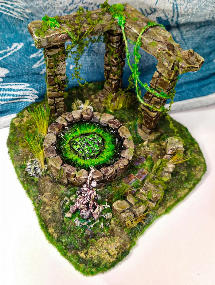 When your husband is DM(5). Terrain creation - My, Dungeons & dragons, Our NRI, Tabletop role-playing games, Terrane, With your own hands, Creation, Modeling, Video, Longpost, Dnd 5, Craft, Board games, Painting miniatures