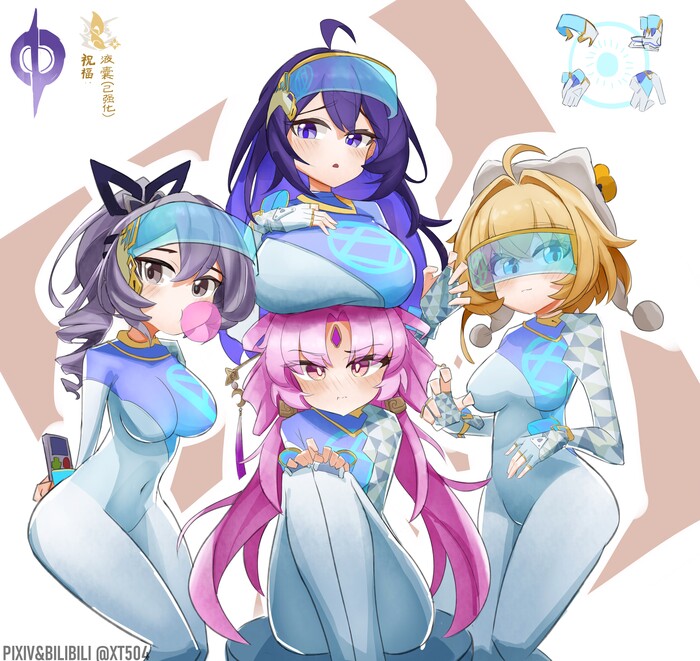   , Anime Art, Honkai: Star Rail, Silver Wolf (Honkai: Star Rail), Seele (Honkai: Star Rail), Lynx (Honkai: Star Rail), Fu Xuan (Honkai: Star Rail)