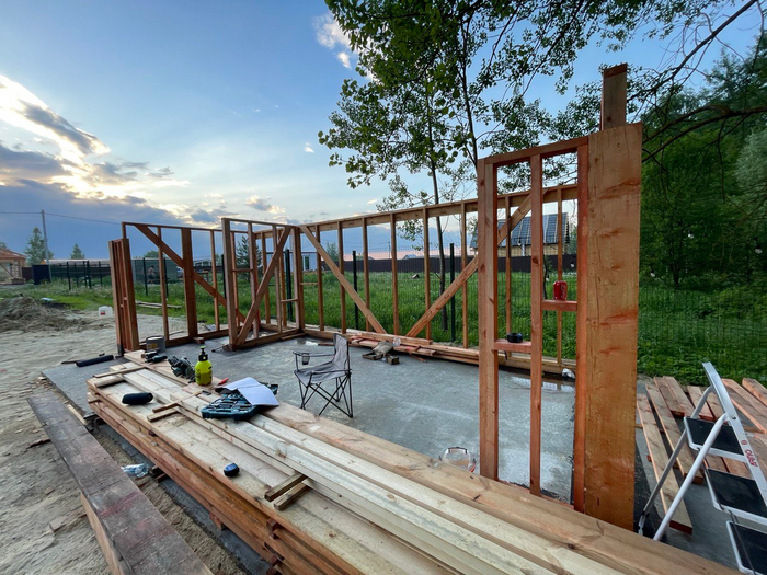 Каркас с готовыми стенами