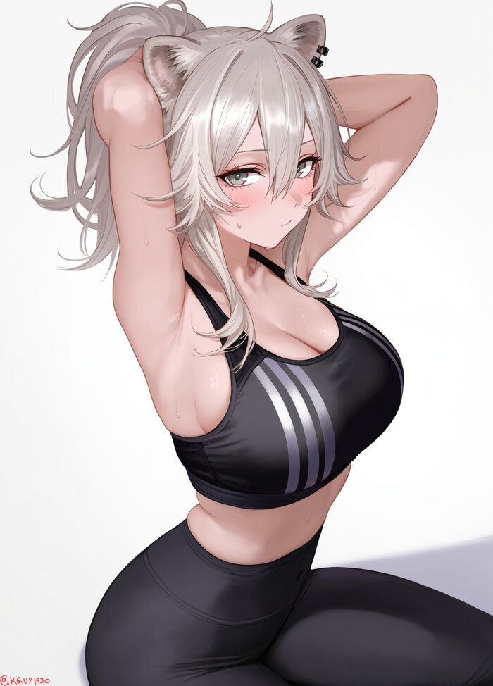 Shishiro Botan Anime Art, , , Shishiro Botan, Virtual YouTuber, Hololive, Animal Ears