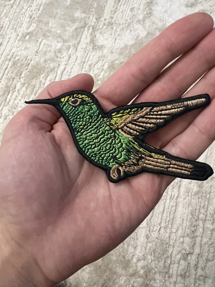 Embroidered a new bird - My, Machine embroidery, Chevron, Embroidery, Hobby, Predator birds, Longpost