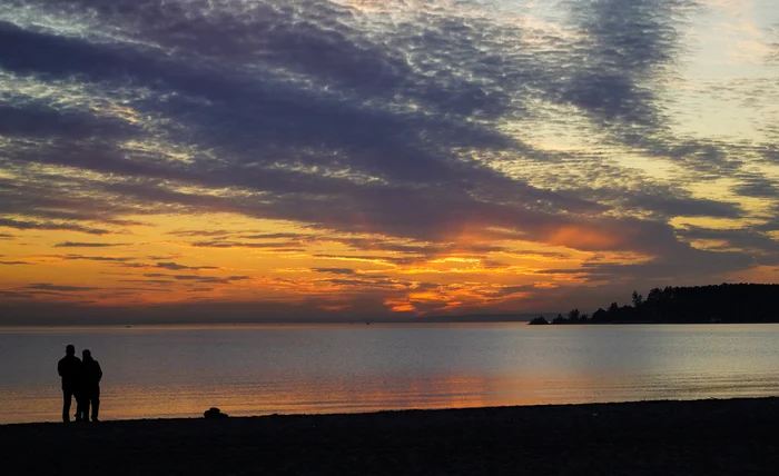 Twilight on the beach - My, Beach, The photo, Ob, Sunset, Longpost