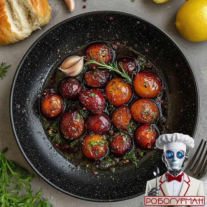 Baked Plums with Garlic and Rosemary - My, Cooking, Food, Products, Nutrition, Men's cooking, Plum, Longpost