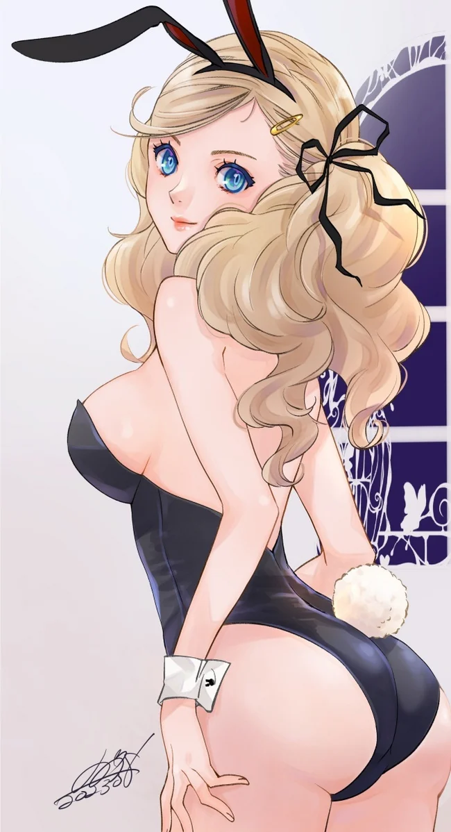 Bunnies - NSFW, Anime art, Anime, Games, Persona, Persona 5, Ann takamaki, Bunnysuit, Longpost