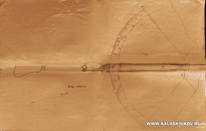 Казематная установка. Вид сверху