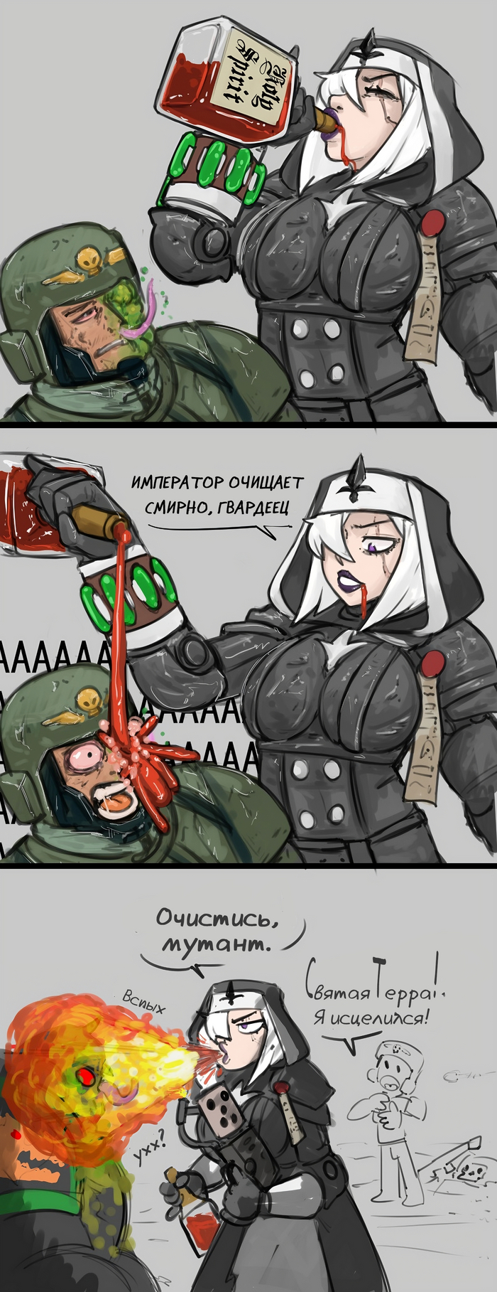  Warhammer 40k, Wh humor, ,  , Astra Militarum, Adepta Sororitas, 