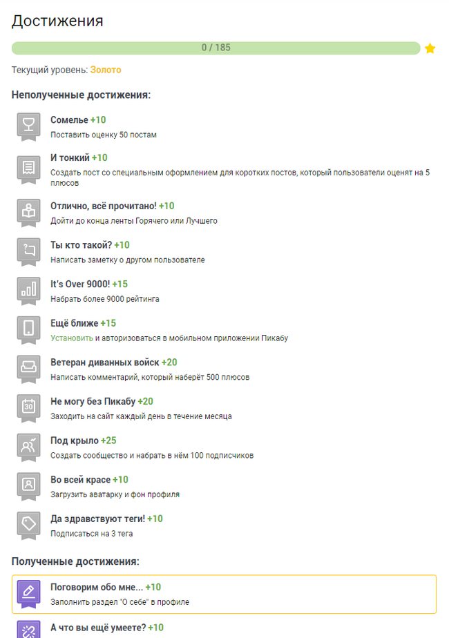 Зашёл как-то посмотреть на свои достижения... - Моё, Пикабу, Достижения Пикабу, Разбитые надежды, Безнадежность