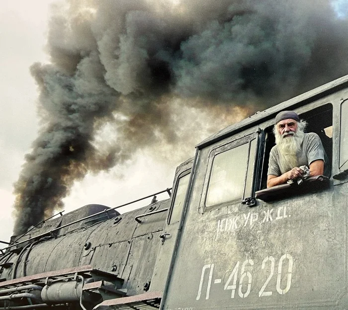 Steam engine grandfather - Locomotive, Railway, A train, Russian Railways, Grandfather