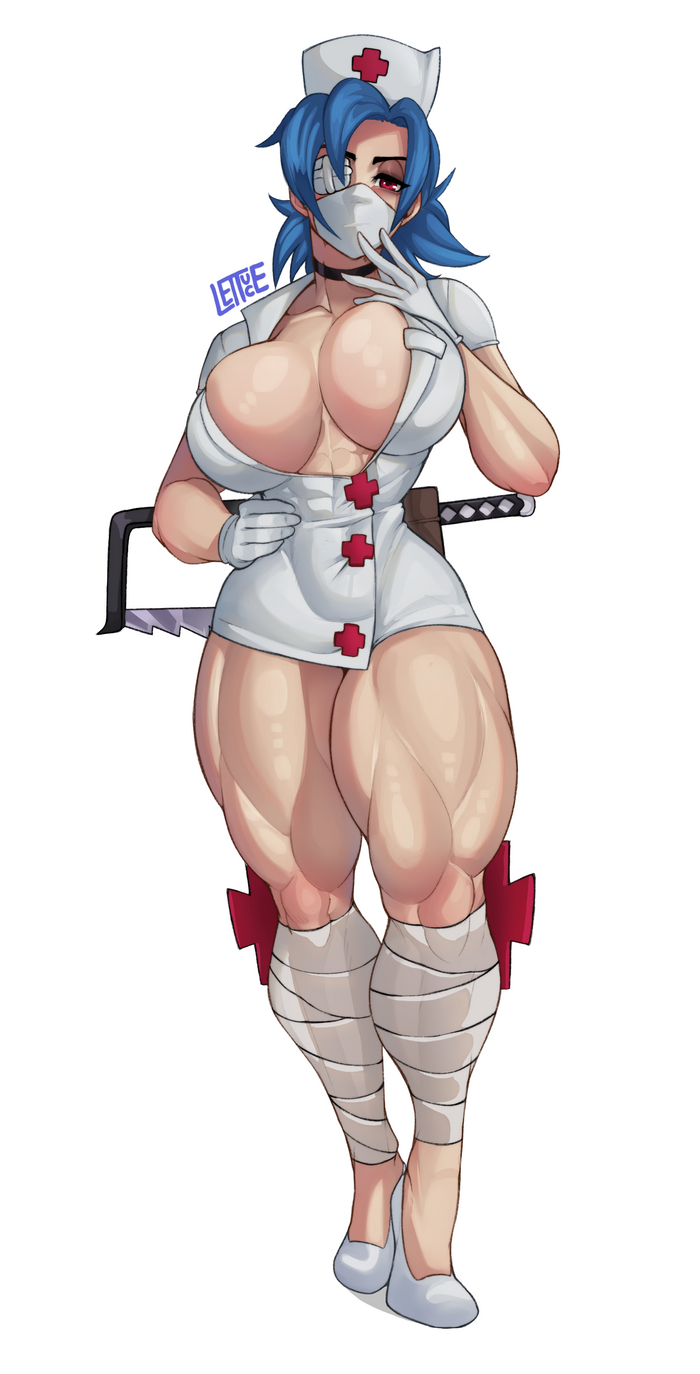 Valentine Muscleart,  , -, , Skullgirls, Valentine,  , , , Lettuce Uwu