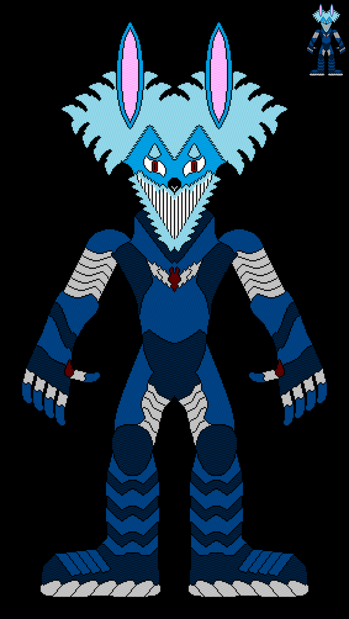 Rabbit Bill v01 (Spacesuit) Pixel Art, Furry Art, , , , Original Character, Furry rabbit, 