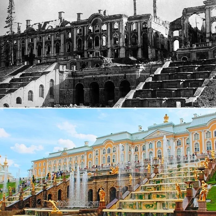 The revival of a great cultural monument by Soviet architects and restorers - Peterhof, Architecture, beauty, Monument, Telegram (link)