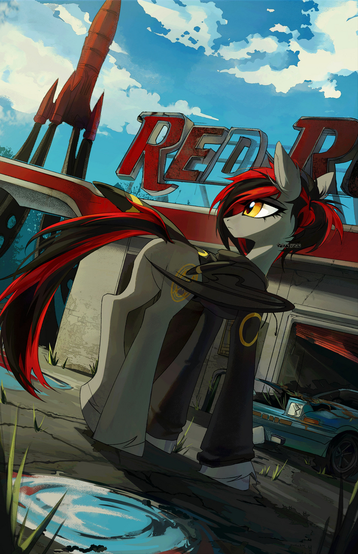  "Red Rocket" My Little Pony, Fallout: Equestria, Fallout 4, 