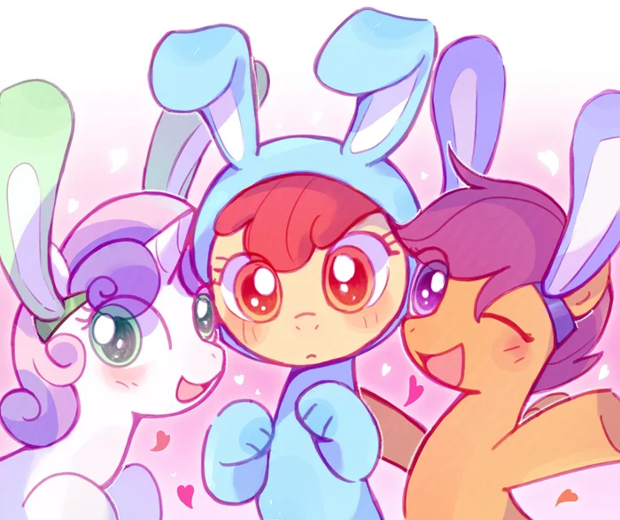 Hares-Foals - My little pony, Art, Sweetie belle, Scootaloo, Applebloom