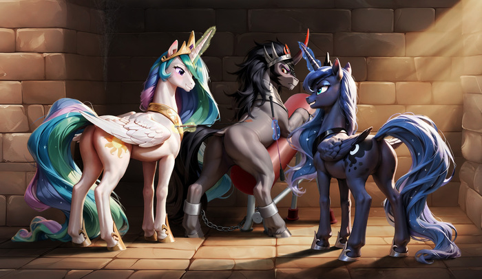        !... My Little Pony, ,  , Princess Celestia, Princess Luna, King Sombra