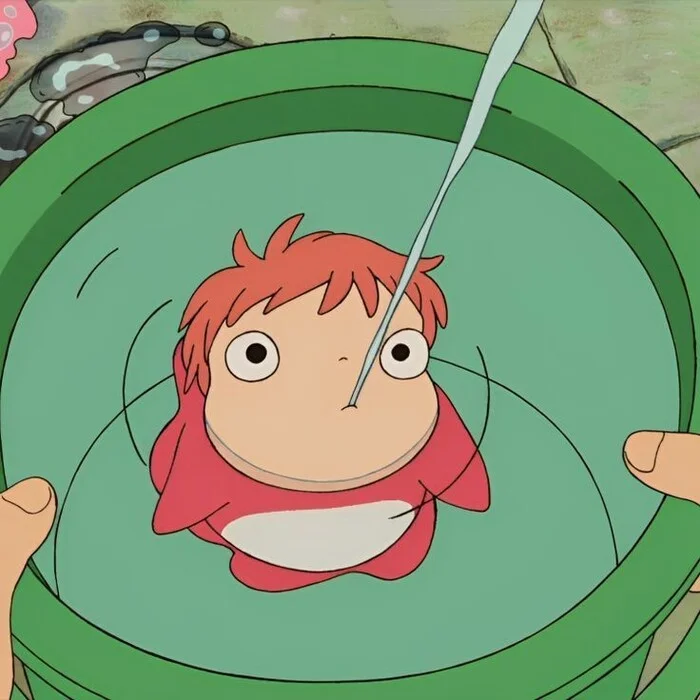 Рыбка поньо на утесе - Моё, Аниме, Рыбка Поньо на утесе, Studio Ghibli, Полимерная глина, Смола, Рукоделие, Рукоделие без процесса, Ручная работа, Диорама, Фигурки, Длиннопост