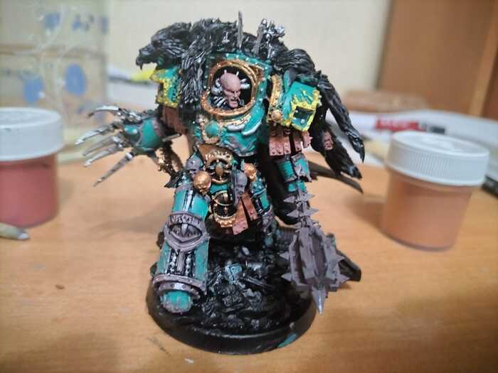 Horus Lupercal Ascended Painting Results Part 3/5 - My, Creation, Painting, Warhammer 40k, Warhammer 30k, Horus heresy, Painting miniatures, Adeptus Astartes, Wh miniatures, Longpost, Horus, Sons of Horus, Modeling, Miniature