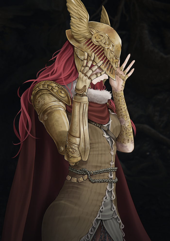 Malenia Anime Art, , Elden Ring, Malenia, Chaesu