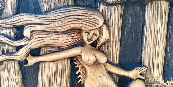 Tits! And now... - My, Wood carving, Needlework with process, Centaur, GIF, Longpost