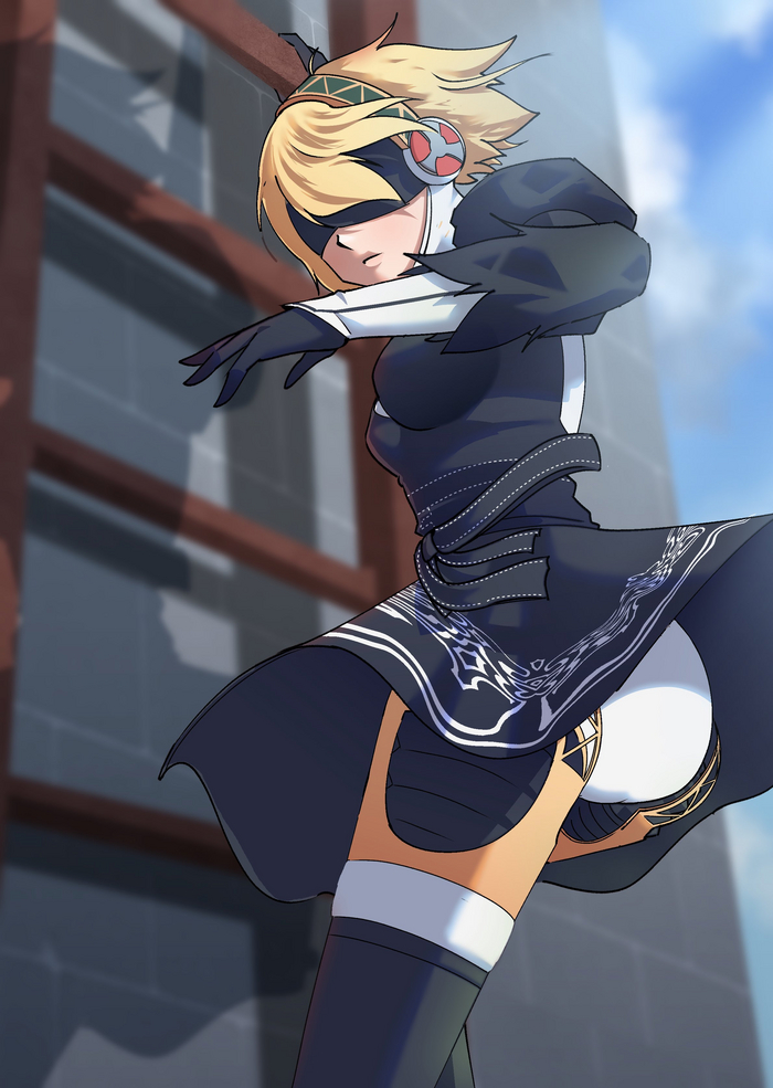 Yorha Aigis Anime Art, , , Nier Automata, Persona, Persona 3, Aigis, 