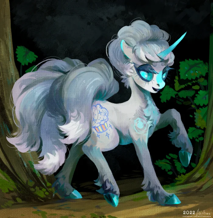 Nine-Tailed Pony - My little pony, PonyArt, Original character, Wolfiedrawie