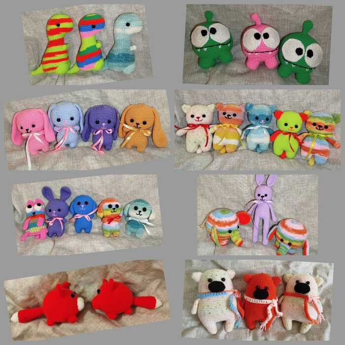 Knitted toys - My, Knitted toys, Amigurumi, Soft toy, Toys