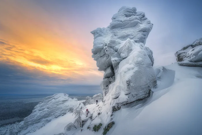 Kolchimsky Stone (Memorable) - My, Perm Territory, Kolchimsky stone, The photo, Travels, Cold, Winter