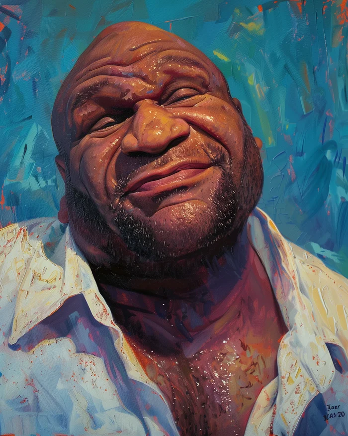 Bob Sapp was born on September 22, 1973 - My, Neural network art, Midjourney, Pinanoc, Bob sapp, Portrait, Birthday