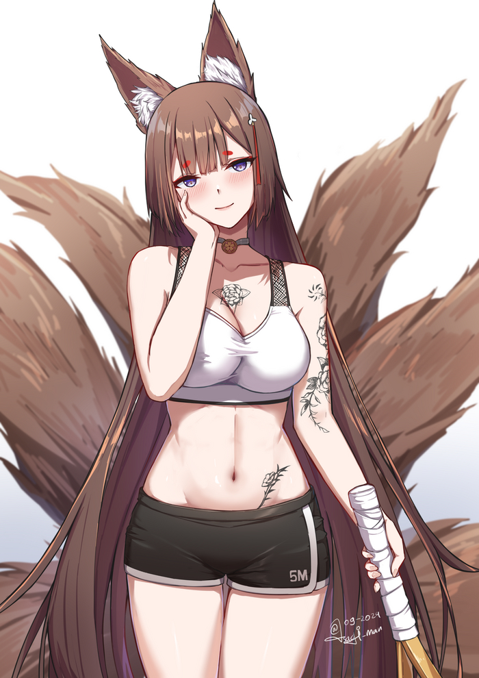 Amagi Anime Art, , Azur Lane, Amagi, Animal Ears, , , 