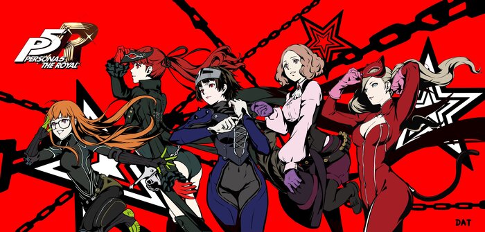   , , Anime Art, Persona, Persona 5, Sakura Futaba, Kasumi Yoshizawa, Niijima Makoto, Okumura Haru, Ann Takamaki, Game Art, , 