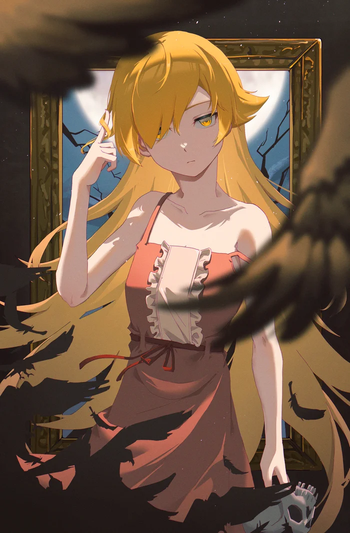 Shinobu Oshino - Monogatari series, Shinobu oshino, Bakemonogatari, Anime art, Anime