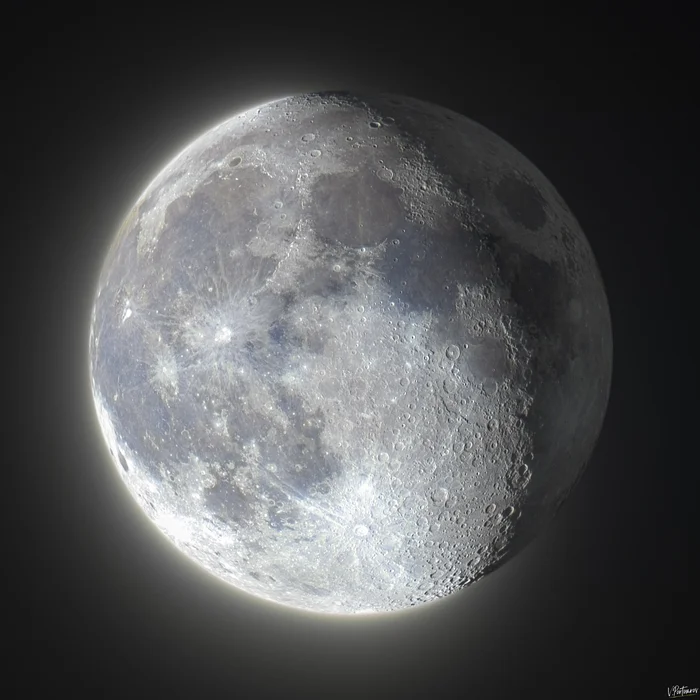 Moon in telescope SW707 - My, The photo, Nature, Sky, Night, Astrophoto, moon, Night shooting, Space