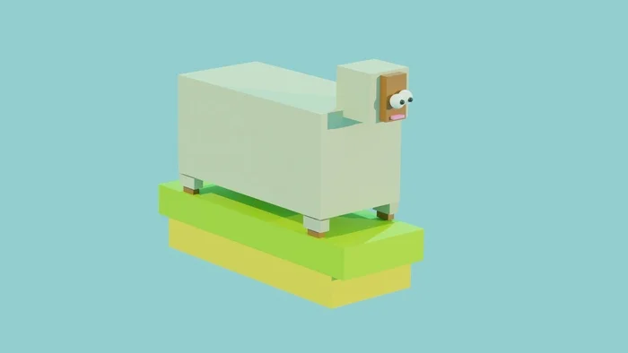 My 3D story: from a square sheep to a mini-yard! - My, Blender, 3D modeling, Computer graphics, Studies, Creation, Designer, Panel house, Video, Longpost