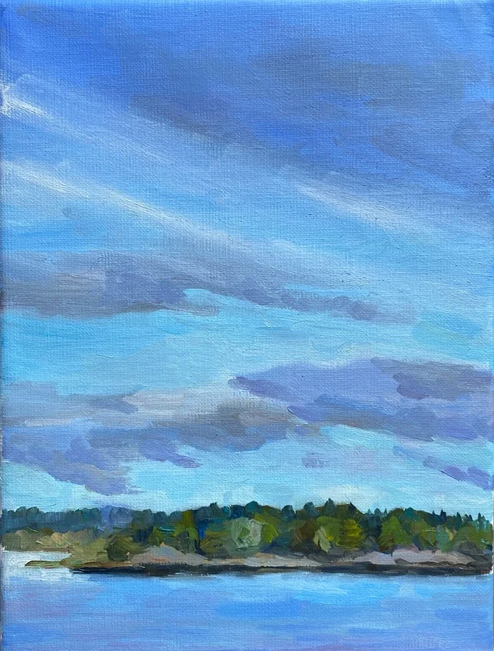 Karelia - My, Карелия, Oil painting, Luboff00, Sortavala, Petrozavodsk, Landscape, Longpost