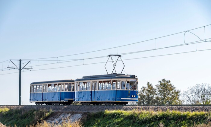 Tram parade in Krakow - Tram, Railway, History, Transport, Public transport, Town, Poland, The photo, Longpost