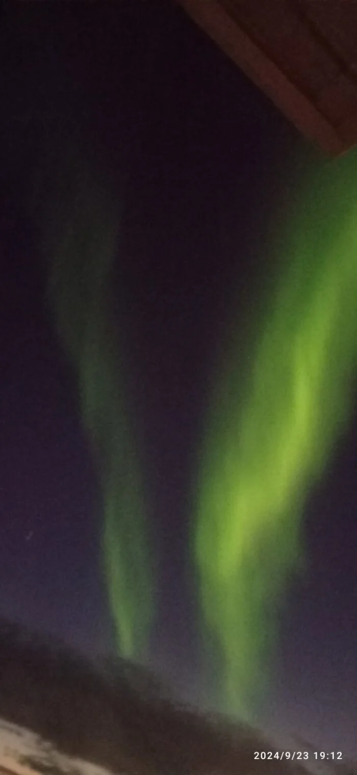 Northern lights - My, Natural phenomena, Nature, North, Longpost