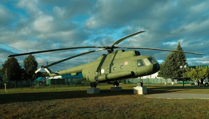 Helicopter - My, The photo, Tatarstan, Fujifilm, Sky, Clouds, Landscape, Helicopter