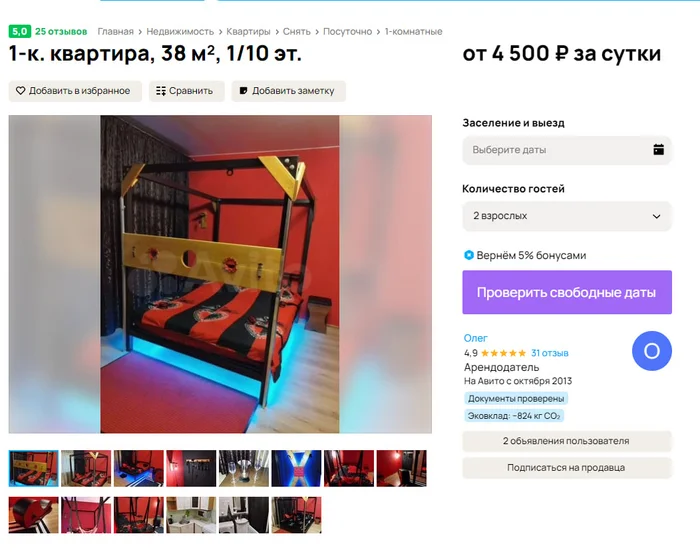 An unusual apartment for daily rent was found on avito... - My, Humor, Telegram (link), Sex, BDSM, Avito, Longpost, Announcement, Screenshot