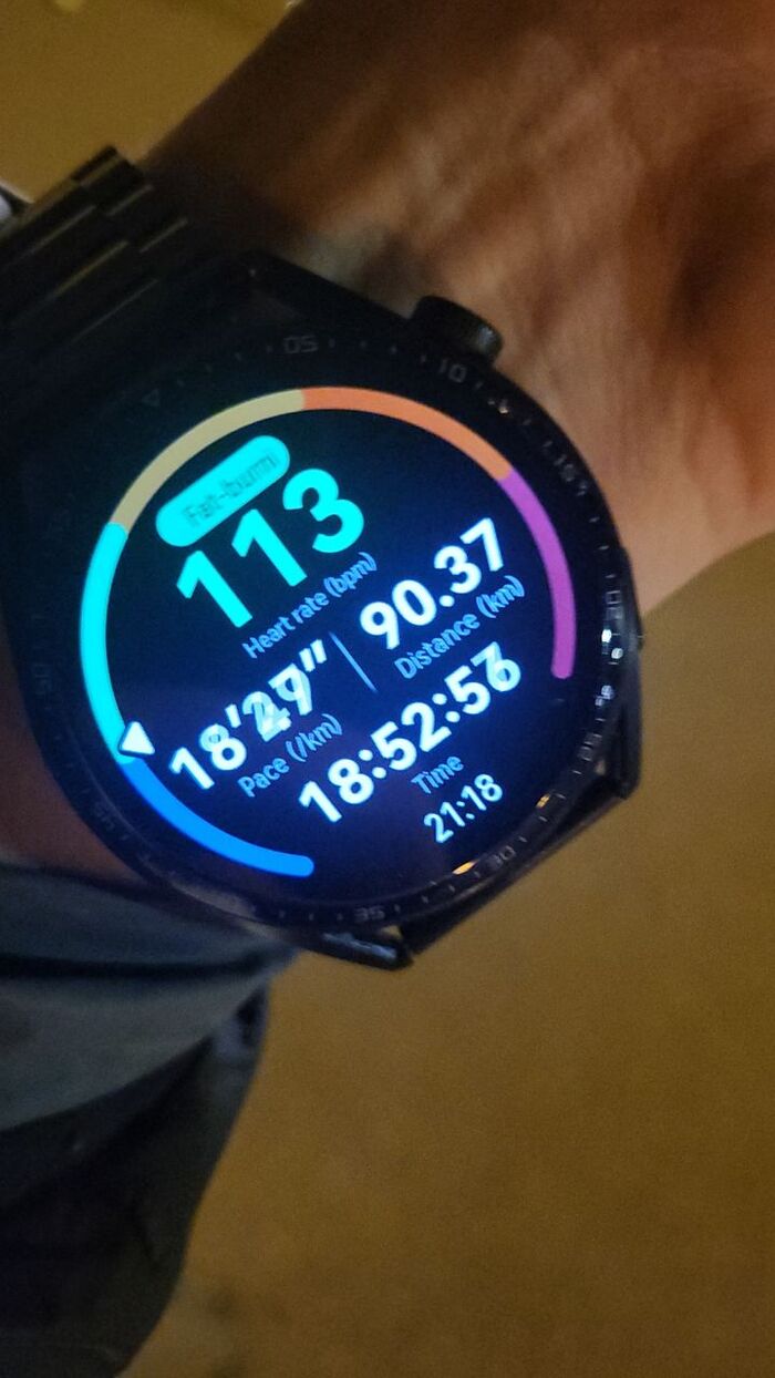 90км, почти 19 часов пути. Можно заметить, как сильно снизился темп. Также испытал лютейшую фрустрацию, в этот момент, т.к. ожидал увидеть почти что 92 км, а не это.