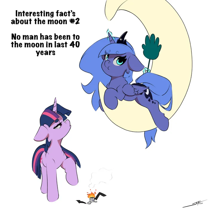 The obvious is incredible - My little pony, PonyArt, Twilight sparkle, Princess luna, Skitsroom