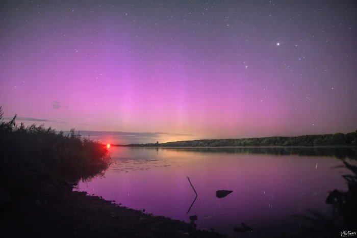 From the archive, aurora in the Tver region, 11.08.2024 - My, The photo, Nature, Sky, Night, Astrophoto, Polar Lights, Beautiful view, beauty, Night shooting, Starry sky, Summer, Landscape