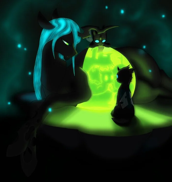 Гляделки - My Little Pony, Queen Chrysalis, Changeling, Original Character