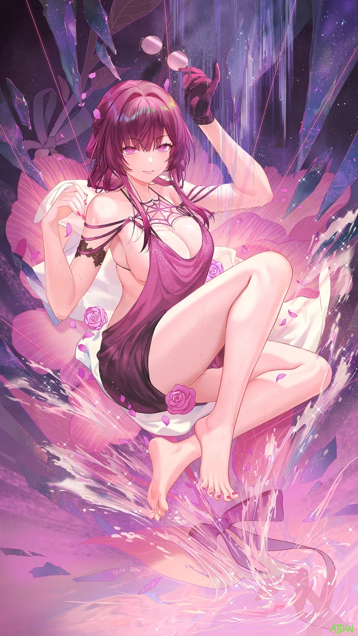 Floral fragrance - Anime art, Honkai: Star Rail, Kafka (Honkai: Star Rail), Atdan