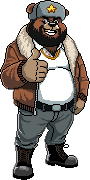 Bear - My, Animals, Pixel Art