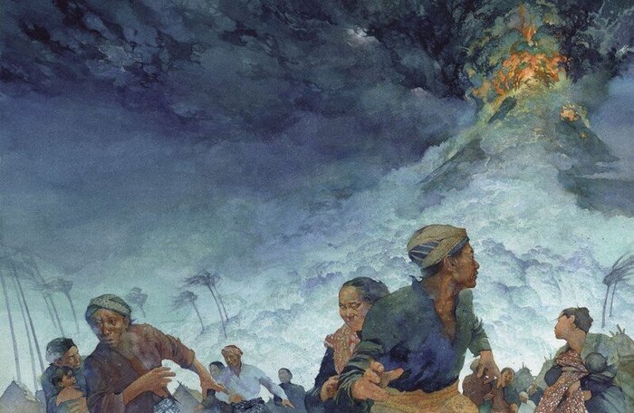 Художник Грег Харлин. «Извержение вулкана Тамбора»