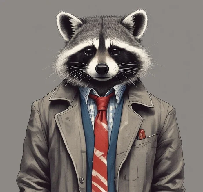 Column Interesting fact from AI - My, Artificial Intelligence, Neural network art, Computer graphics, Telegram, Telegram (link), Tuxedo, Animals, Art, The beast, Costume, Longpost