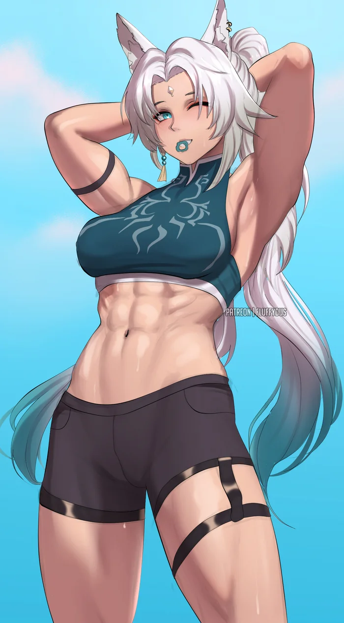 Feixiao - Honkai: Star Rail, Feixiao (Honkai: Star Rail), Art, Girls, Games, Anime art, Anime, Strong girl, Muscleart, Animal ears