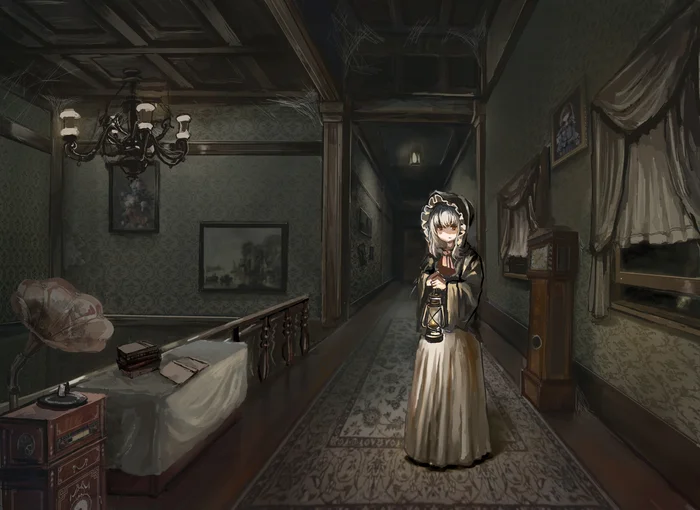 Victorian - Anime, Anime art, Original character, Girls, Victorian era